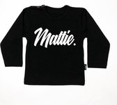 KMDB Shirtje Longsleeve Mattie Black Jongens Zwart - Maat 110