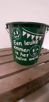 Emmer - Tekst - 5 liter - Een leuke emmer is het - Groen - Kado - Gift