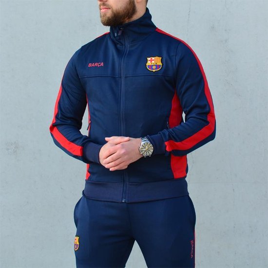 FC Barcelona trainingspak - volwassenen - maat M - blauw | bol.com