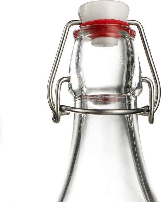 48 Glazen flesjes om te vullen met Beugelsluiting 75 ml vulbare kleine glazen flessen met zwenktuit kleine likeurflesjes 48 Glazen flesjes om te vullen met Beugelsluiting 75 ml vulbare kleine glazen flessen met zwenktuit kleine likeurflesjes