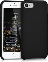 kwmobile telefoonhoesje geschikt voor Apple iPhone SE (2022) / iPhone SE (2020) / iPhone 8 / iPhone 7 - Hoesje met siliconen coating - Smartphone case in zwart