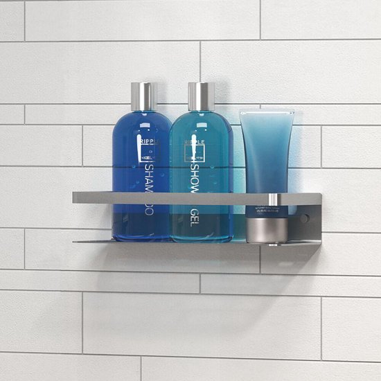 Tiger Caddy - Panier de douche / Porte-serviette 35 cm - Acier inoxydable brossé