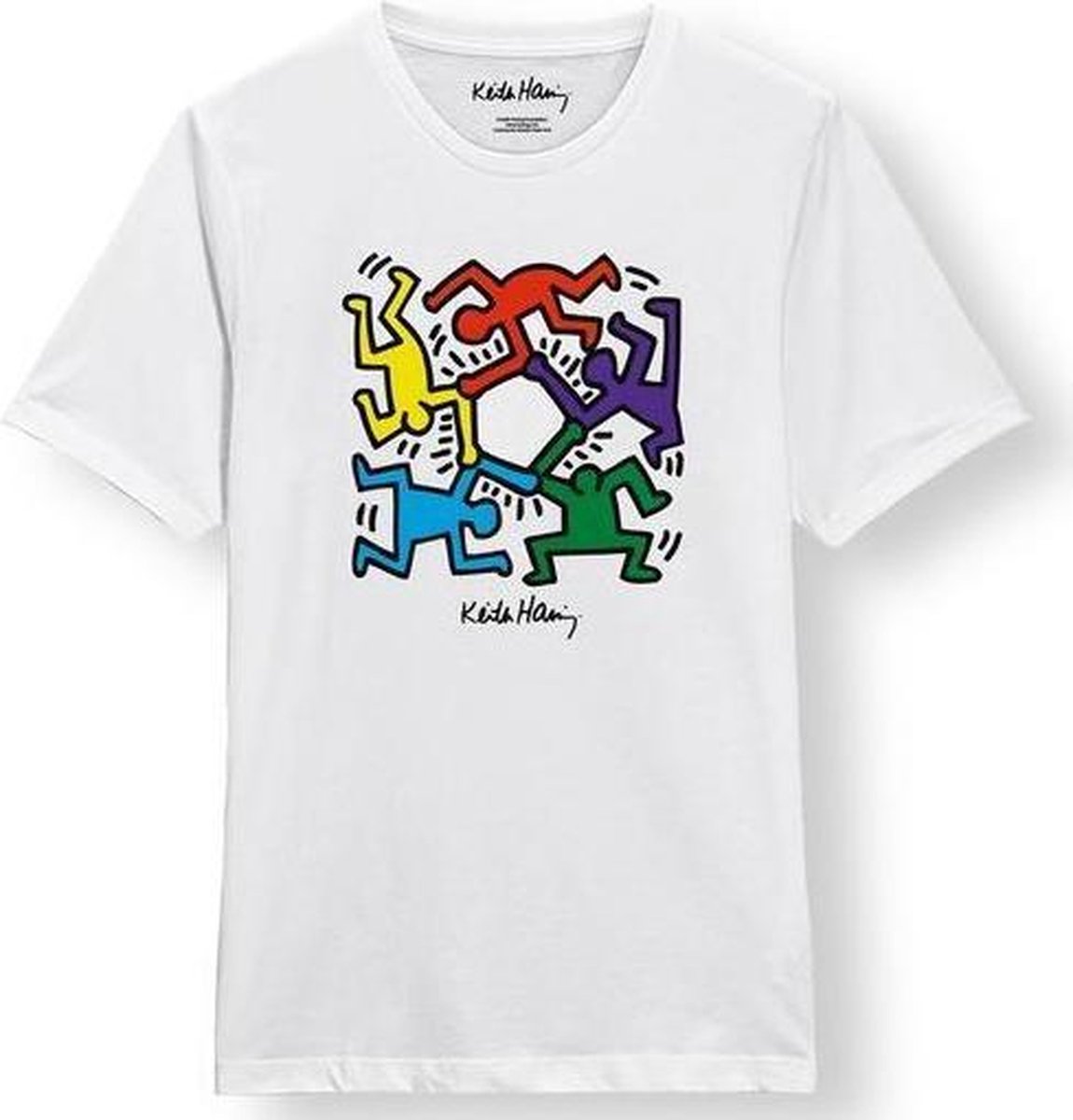 worstelen Samenwerking Schuldenaar Keith Haring Multi Stickman T-Shirt Wit | bol.com