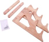 Ultimate Wooden Wall Rod Rack 3 Rod - Support de canne à pêche en bois - Peut contenir 3 cannes