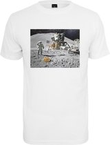 Urban Classics Heren Tshirt -2XL- Pizza Moon Landing Wit