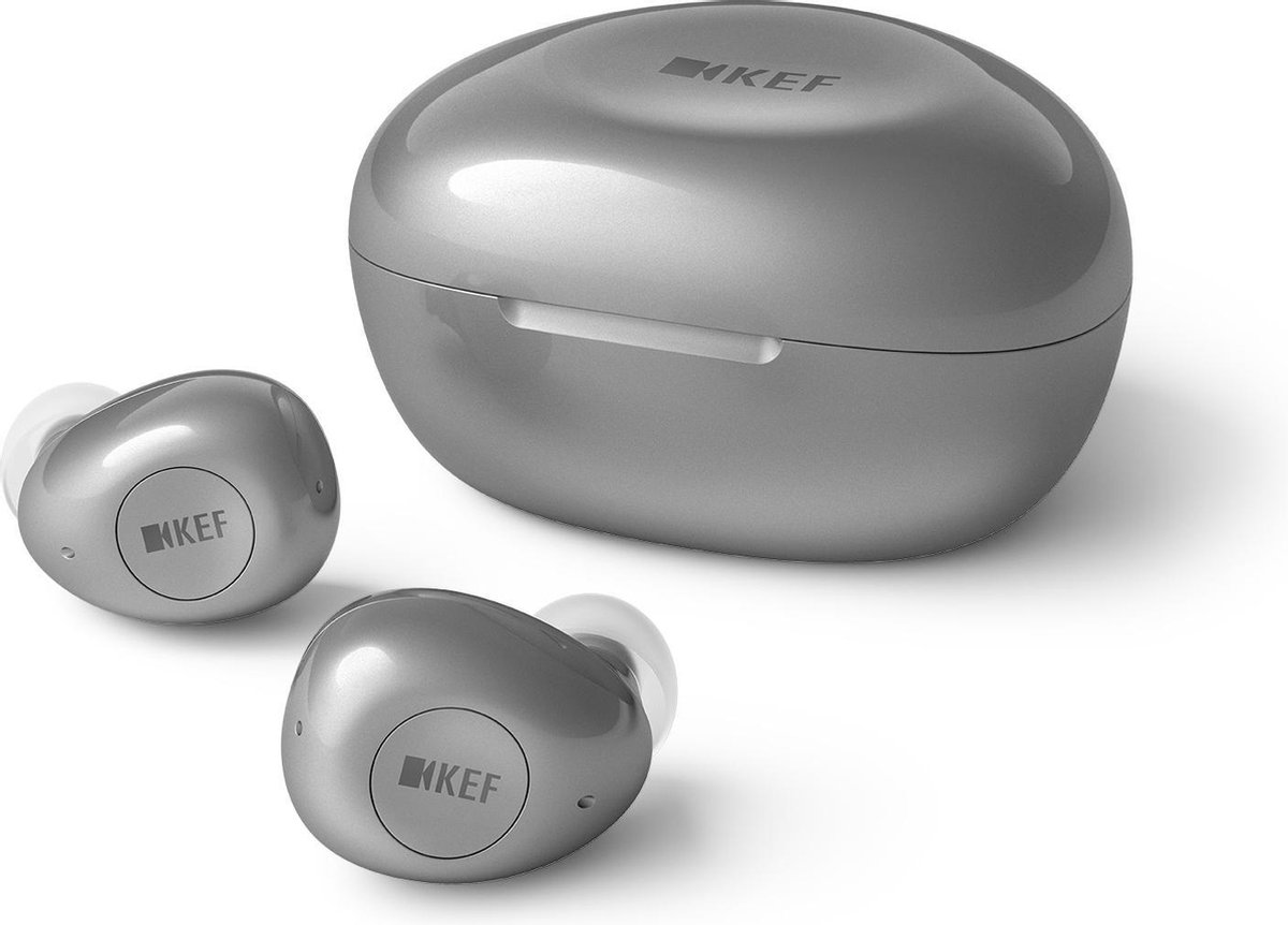 KEF MU3 Draadloze Noise Cancelling True Wireless Oordopjes – Silver Grey