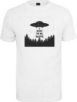 Mister Tee - I Want To Be Alive Mens Tshirt - XS - Wit