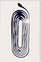JUNIQE - Poster in kunststof lijst Loop -20x30 /Grijs & Ivoor