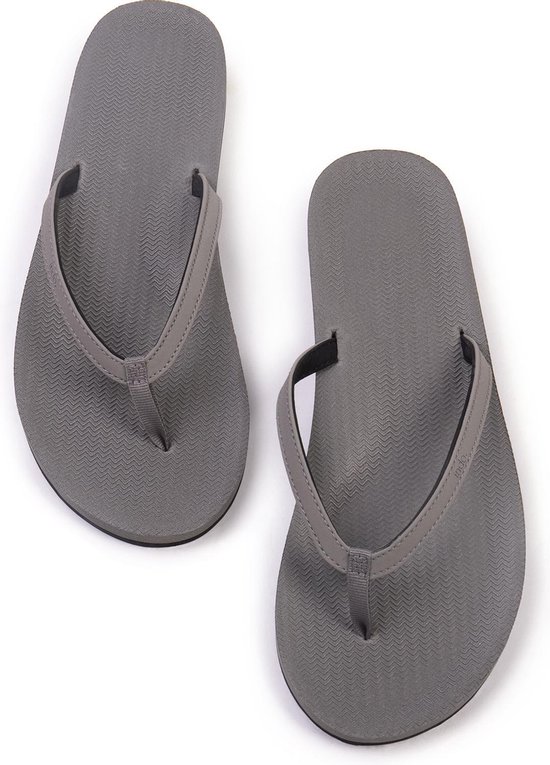Indosole Flip Flop Essential Dames Slippers - Grijs - Maat 39/40 | bol.com