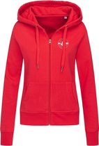 FitProWear Dames Vest - Rood - Maat S - Vest Katoen - Dames Kleding - Zoodie - Sportkleding - Zip Hoodie - Sportvest - Vest Dames - Hoodie - Sweatvest - Zip-Hoodie - Vest