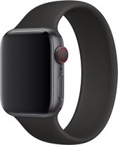 Siliconen bandje compatibel met Apple Watch 49/45/44/42, Zwart, Solobandje, polsmaat M/L