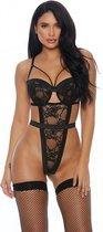 Right Lace Right Time Teddy - Black