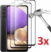 Full Cover 3D Edge Screenprotector - Geschikt voor Samsung Galaxy A32 5G - Glas - Transparant