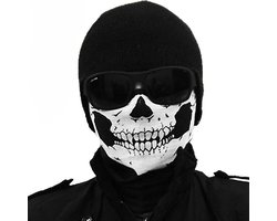 Doodshoofd schedel masker - Halloween masker - Skull mask - Scream masker - col / sjaal - Motor masker - Motormasker - Skimasker - Motorsjaal - Snowboarden - Universeel