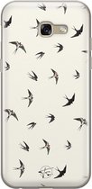 Samsung Galaxy A5 2017 siliconen hoesje - Vogels / Birds - Soft Case Telefoonhoesje - Beige - Print