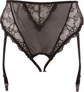 Jarretel Slip Open Kruis - Zwart - XXXXL - Zwart - Sexy Lingerie & Kleding - Lingerie Dames -  Dames Lingerie - Jarretel Setjes