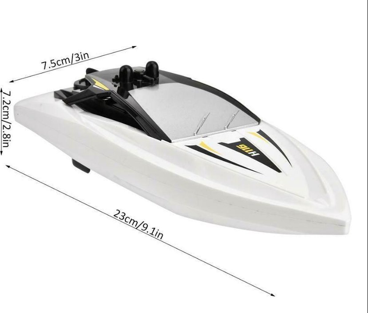 Rc mini Boat H116 - Radiografisch bestuurbaar boot - 2.4GHZ - 1:47  (oplaadbaar) | bol