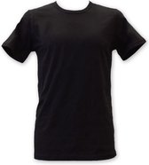 Apollo Heren Shirt O-Neck 2-pack Black Maat XXL - T-shirts 95% Katoen