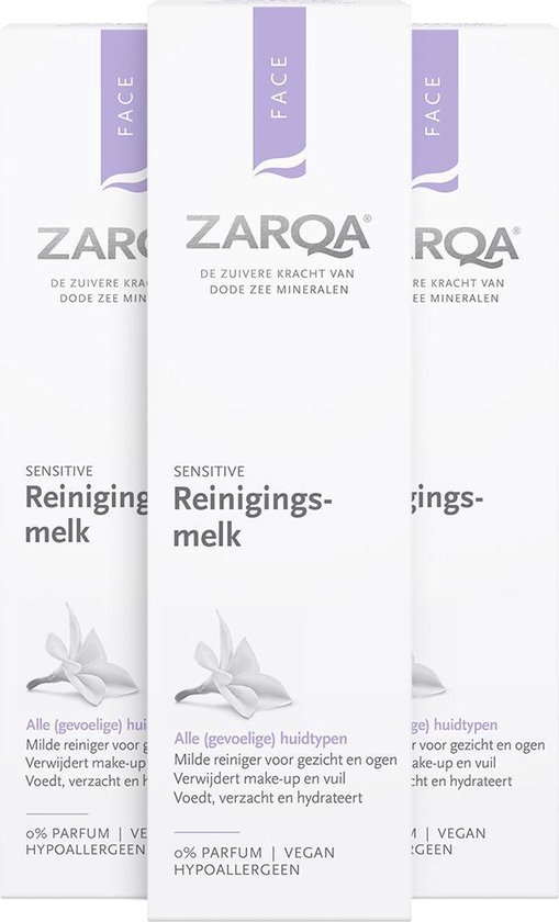 3x Zarqa Reinigingsmelk Sensitive 200 ml