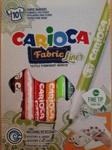 Textielstiften Carioca FabricLiner 2.6mm 10 stuks assortiment