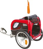 Hondenfietskar - BICYCLE TRAILER -  Kleur: Rood - Afmetingen: 52X116X61 cm