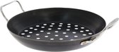 De Buyer Outdoor BBQ Pan 28CM - Geperforeerde Barbecue Pan - Zonder Anti-aanbaklaag - Perfecte BBQ smaak