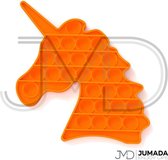 Jumada's Pop-it Fidget Speelgoed - Fidget Toy - Anti-stress Speelgoed - Eenhoorn - Oranje - 16,5 x 17,5 x 1,5 cm