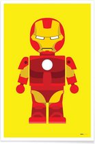 JUNIQE - Poster Iron Man Toy -30x45 /Geel & Rood