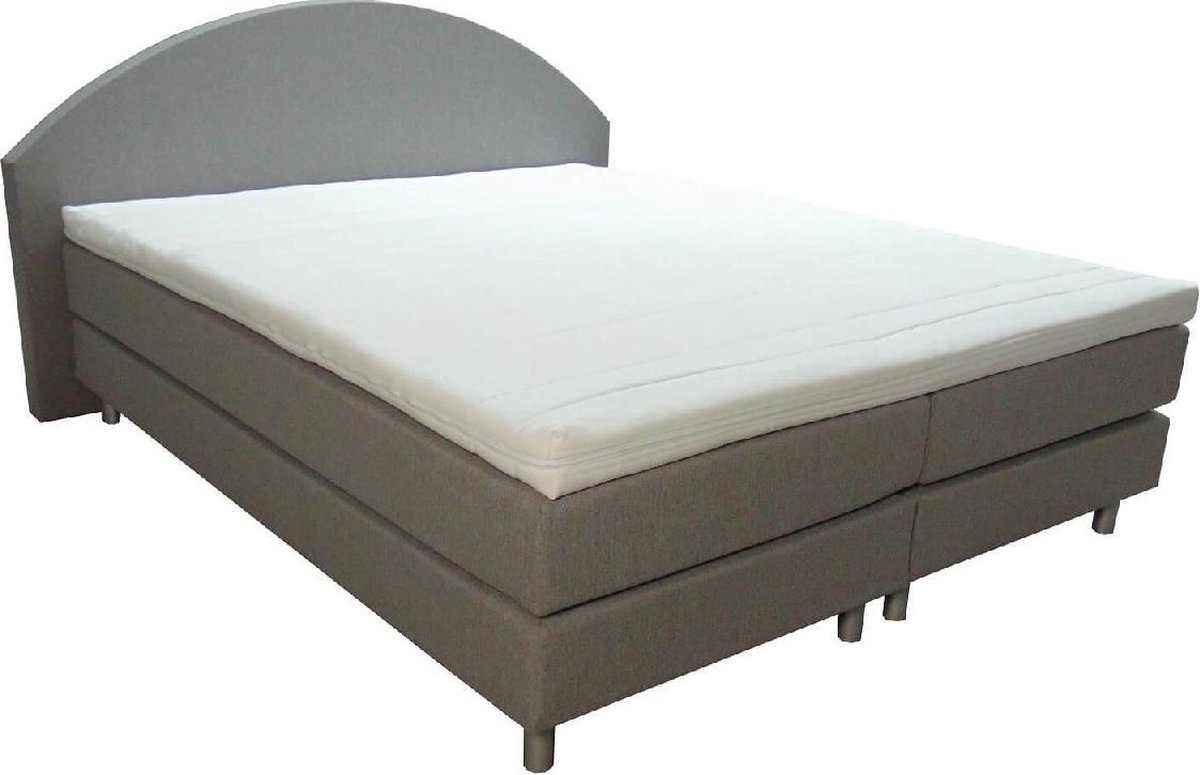 Slaaploods.nl Curve - Boxspring inclusief matras - 140x210 cm - Grijs