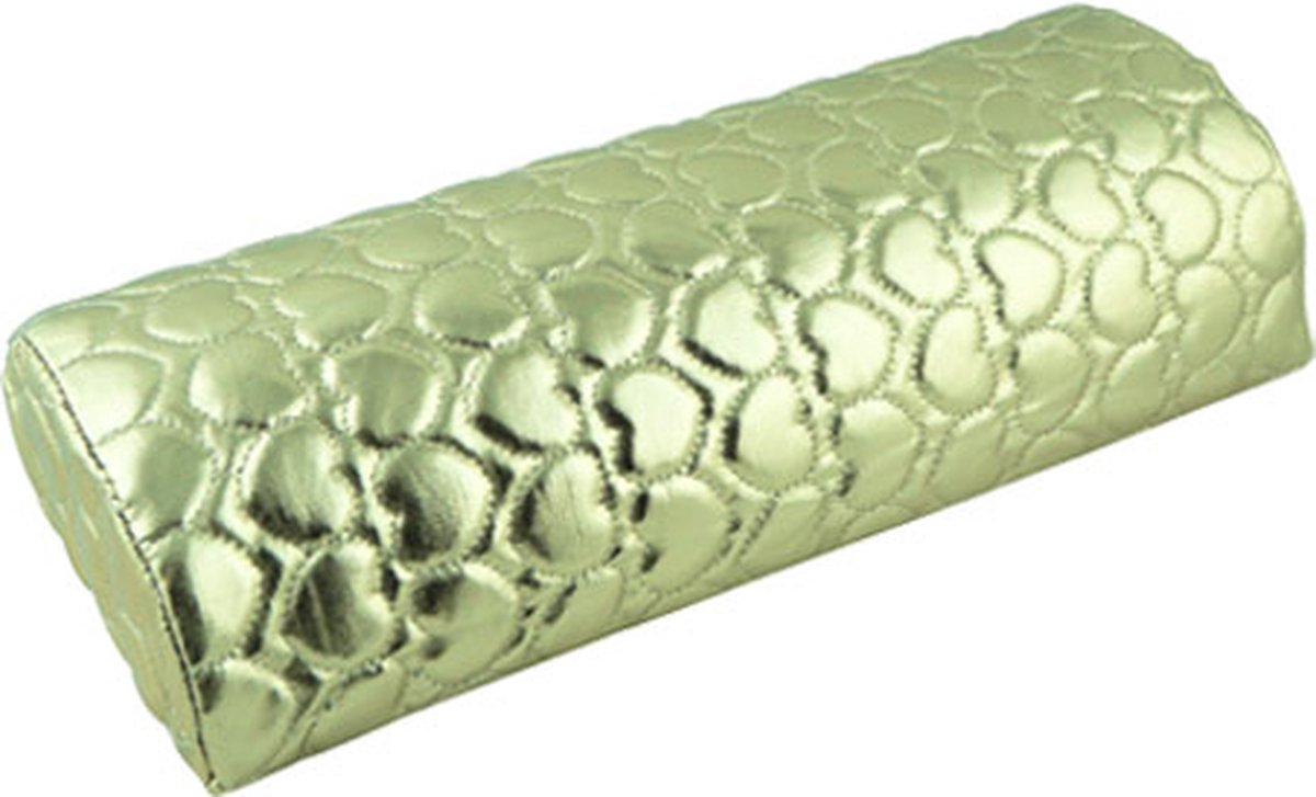 Goedkoopste Praktische arm kussen / arm steun GOUD, motief hartjes voor nagelstyliste en nagelstudio