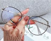 Kat Oortjes Computerbril - Blauw Licht Bril - Blue Light Glasses - Zwart/Zilver
