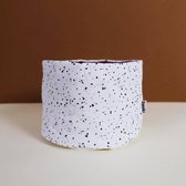 Baski - Plantenmand Binnen - Bio Katoen - Speckle Botanic Black - 14 x 12 cm