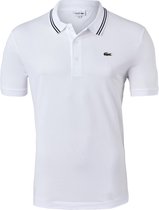 Lacoste Sport polo Slim Fit - super light knit - wit met zwart -  Maat: M