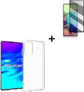 Samsung Galaxy A72 Hoesje - Samsung Galaxy A72 Screenprotector - Tempered Glass - Samsung A72 Hoesje Transparant + Privacy Screenprotector Tempered Glass