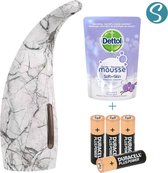 Automatische Zeepdispenser met Dettol Zeep Orchidee & Vanille - Batterijen - No Touch Handsfree Zeeppomp - Elektrisch met Sensor – Hygiënisch