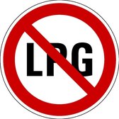 LPG verboden bord - kunststof 200 mm