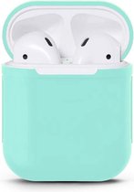 Airpods Hoesje Siliconen Case - Airpod hoesje geschikt voor Apple AirPods 1 en Airpods 2 | Mintgroen