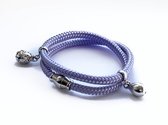 NIEUW - Jolla - dames wikkelarmband - zilver - touw - bedels -  Charm Rope - Paars