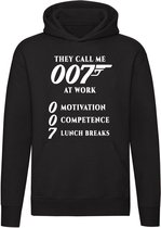 Ze noemen me 007 op het werk hoodie | James Bond | Werk | werken | motivatie | grappig | unisex | trui | sweater | hoodie | capuchon