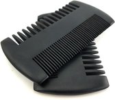 Baardkam zwart - Beard comb - vintage sandelhout baardkam - voor verdelen van baardolie of baardbalsem - Vaderdag cadeaus - baardverzorging - fijne en grove kam - baardborstel - hout - black beard comb