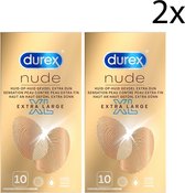 Durex Condooms Nude XL 10 stuks x2