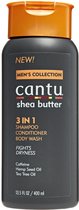 Cantu Men's Collection 3 in 1 Shampoo, Conditioner and Body Wash 400 ml