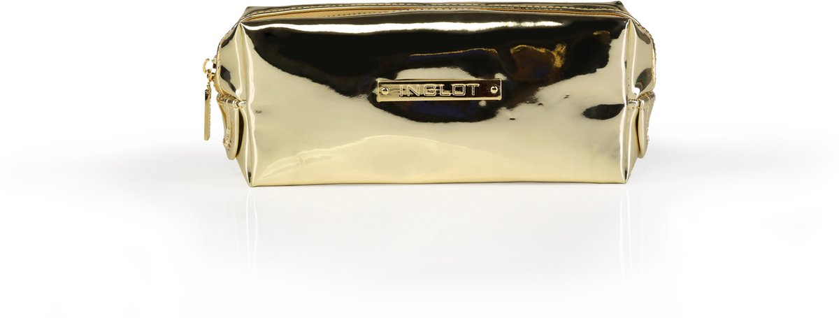 INGLOT Cosmetic Bag Crocodile Leather Pattern Gold (R24245)