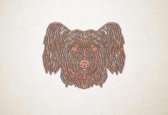 Line Art - Hond - Skyeterrier - M - 60x76cm - Multiplex - geometrische wanddecoratie