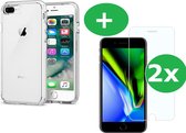 iPhone 7 Plus Hoesje | Hoesje Transparant | Inclusief 2 stuks Screenprotector | iPhone 7 Plus Hoesje | iPhone 7 Plus Screenprotector | Screenprotector iPhone 7 Plus | Siliconen Hoesje iPhone 