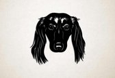 Wanddecoratie - Hond - Dachshund 2 - S - 45x47cm - Zwart - muurdecoratie - Line Art