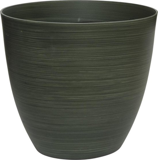 Bloempot Donker Groen Strepen 32 x 30 cm | bol