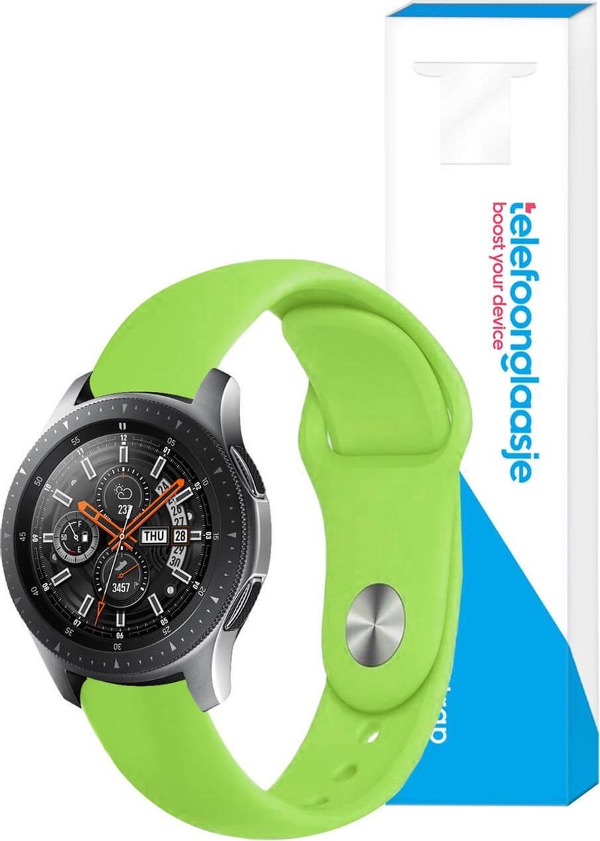 Siliconen smartwatch bandje ? Lichtgroen 22mm - Universeel