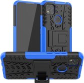 Coverup Rugged Kickstand Back Cover - Geschikt voor Xiaomi Redmi 9C Hoesje - Blauw
