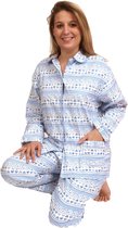 Cocodream Flanel Pyjama Hart Blauw maat XL